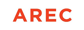 The image displays the word AREC in bold, uppercase, red letters on a white background, referencing the renowned Scott Dutton keynote speaker Australia event.