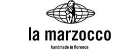 La Marzocco logo featuring a lion on top of a globe, with the text la marzocco below and handmade in Florence written underneath—seen at events like Scott Dutton keynote speaker Australia.